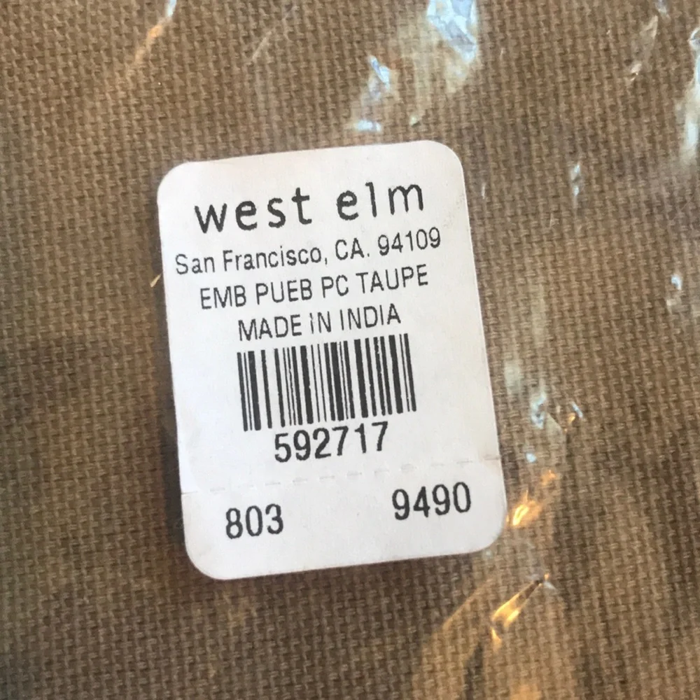 West Elm embroiled pillow cover 16x16